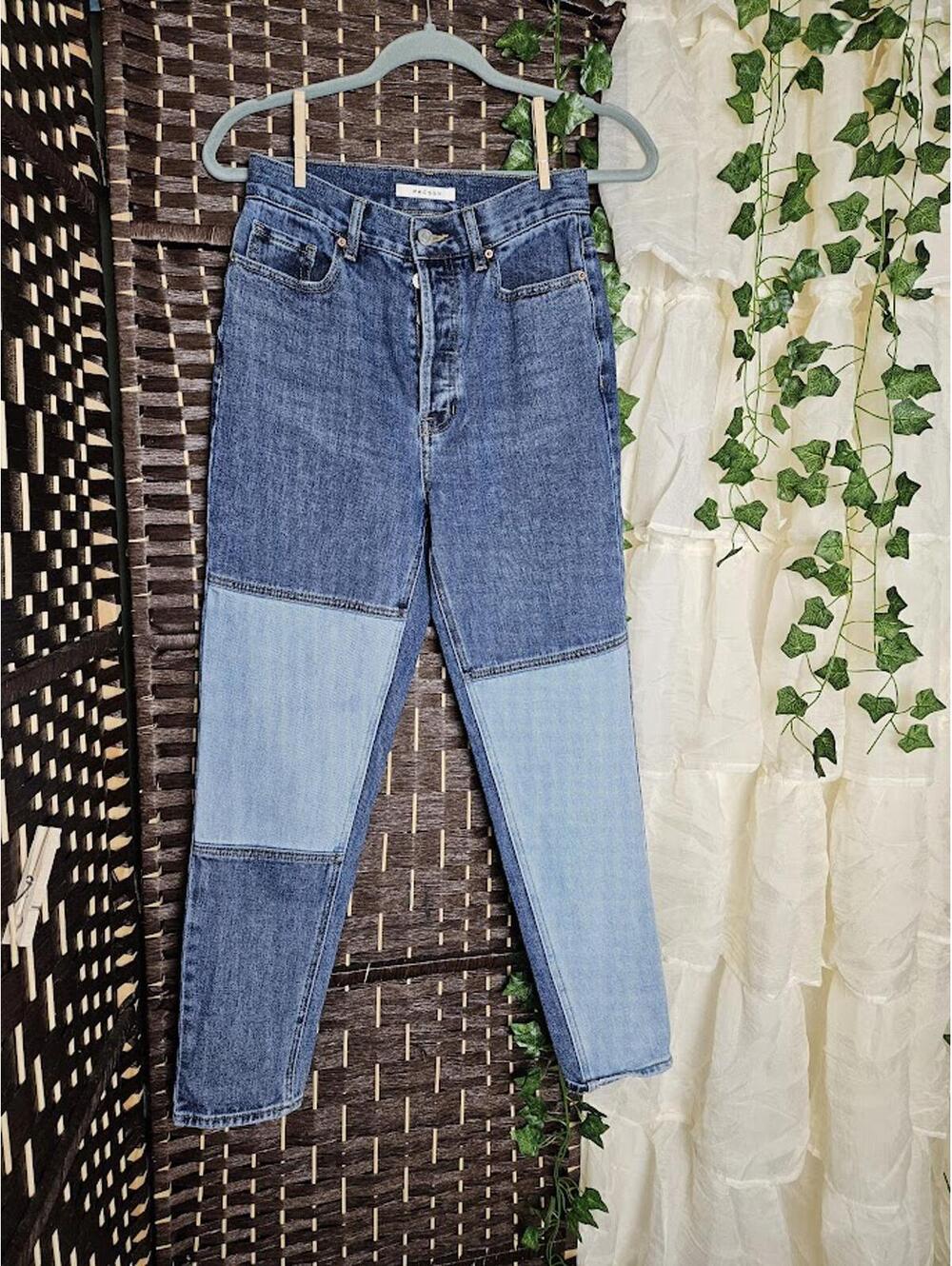 PacSun High Waist Patchwork Mom Jeans